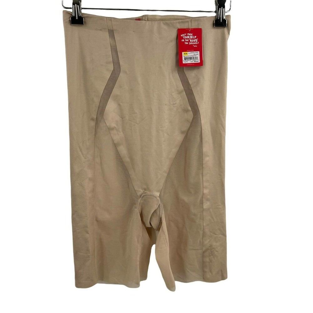 Spanx Haute Contour High Waist Mid Thigh Short Soft Sand Size Med New